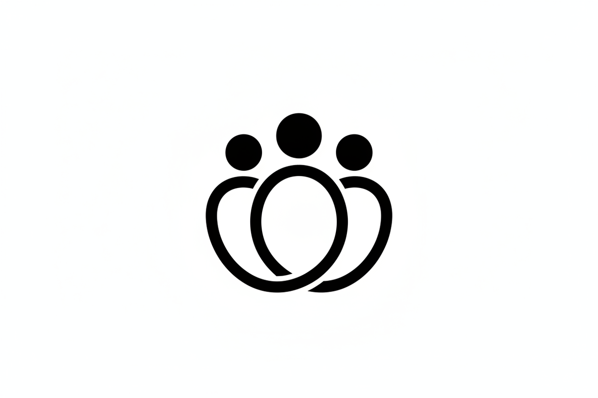 Icono de comunidad en negro